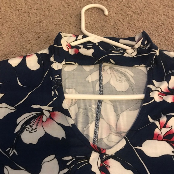 NWT Sz M Madison Leigh Dress Navy Coral - Picture 4 of 8